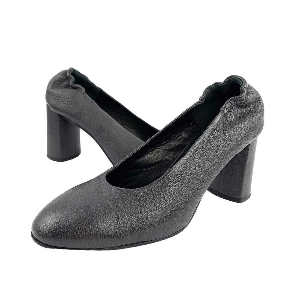 ALBERTO FERMANI  Gray‎ Kidskin Italian Leather Pumps